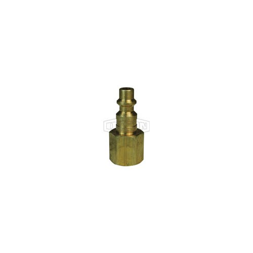 Dixon® D4F6-B DF Series Industrial Female Quick Disconnect Pneumatic Plug, 3/4-14 Nominal, Quick Disconnect Plug x NPTF, 500 psi Pressure, Brass