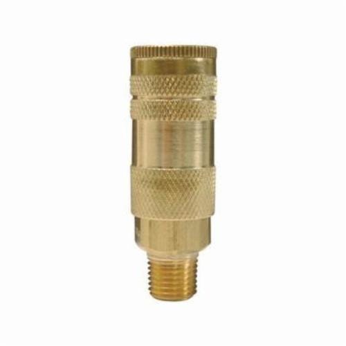 Dixon® DC27 Lincoln Air Chief Quick Connect Coupler, 1/4 in Nominal, Quick Connect Coupler x MNPT, 300 psi Pressure, Brass, Domestic