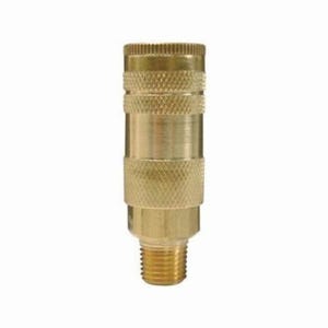 Dixon® DC27 Lincoln Air Chief Quick Connect Coupler, 1/4 in Nominal, Quick Connect Coupler x MNPT, 300 psi Pressure, Brass, Domestic