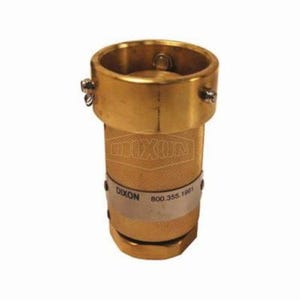 Mann-Tek by Dixon® DDC100BR Mann Tek Dry Disconnect Coupler Hose Unit with FKM (FPM) Seals, 1 in Nominal, Coupler x FNPT End Style, Brass, Domestic