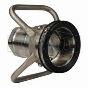 Mann-Tek by Dixon® DDC200SS Mann Tek Dry Disconnect Coupler Hose Unit with FKM (FPM) Seals, 2 in Nominal, Coupler x FNPT End Style, 316 Stainless Steel