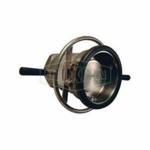 Mann-Tek by Dixon® DDC600SS Mann Tek Dry Disconnect Coupler Hose Unit with FKM (FPM) Seals, 6 in Nominal, Coupler x FNPT End Style, 316 Stainless Steel