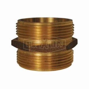 Dixon® DMH1010F Double Hex Male Nipple, 1 in x 2-1/16 in L, Brass, MNPT x Male NST (NH), Domestic