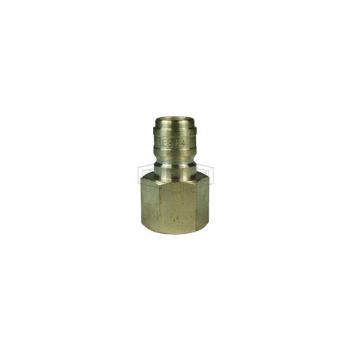 Dixon® E1F1-B DQC E Straight Through Interchange Female Plug, 1/8-27 Nominal, NPTF, Brass