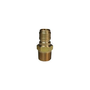 Dixon® E1M1-B DQC E Straight Through Interchange Male Plug, 1/8-27 Nominal, NPTF, Brass