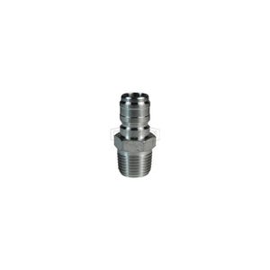 Dixon® E1M1 DQC E Straight Through Interchange Male Plug, 1/8-27 Nominal, NPTF, Steel