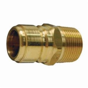 Dixon® E4M4-B Straight Through Interchange Quick Connect Plug, 1/2-14 Nominal, MNPT, Brass, Domestic