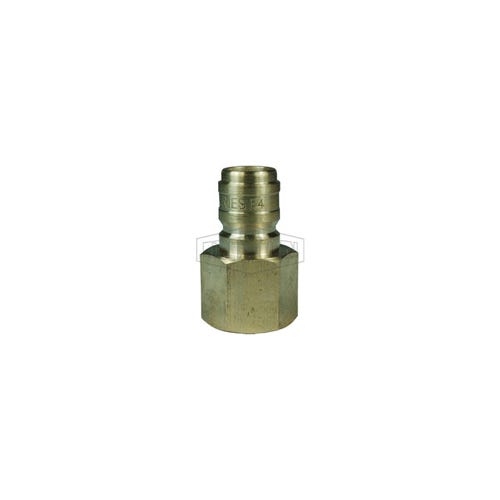 Dixon® E8BF8-B DQC E Straight Through Interchange Female Plug, 1-11 Nominal, BSPP, Brass