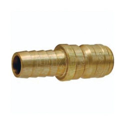 Dixon® E8S8-B E Series Straight Through Interchange Quick-Connect Plug, 1 in Nominal, Hose Barb, Brass, Domestic