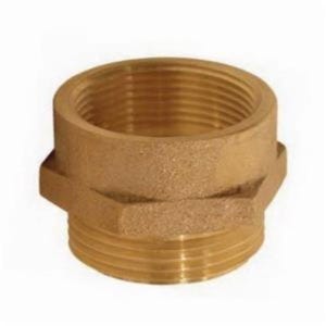Dixon® The Right Connection FM2515F Reducer Hex Nipple, 2-1/2 x 1-1/2 in, FNPT x MNST, Cast Brass, Domestic