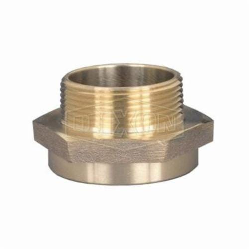 Dixon® FM25F20T Hex Nipple, 2-1/2 x 2 in Nominal, Female NST x MNPT, Cast Brass, Domestic