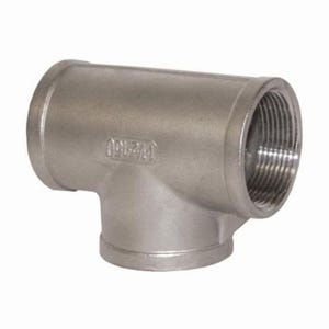 Dixon® FT150SS Threaded Pipe Tee, 1-1/2 in, FNPT, 150 lb, 316 Stainless Steel, Domestic