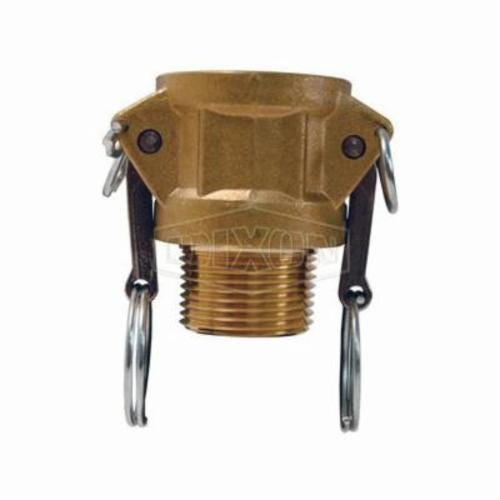 Dixon® G100-B-BR Type B Cam and Groove Coupler, 1 in Nominal, Female Coupler x MNPT End Style, Brass, Domestic