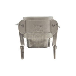 Dixon® G100-B-SS Type B Cam and Groove Coupler, 1 in Nominal, Female Coupler x MNPT End Style, 316 Stainless Steel, Import