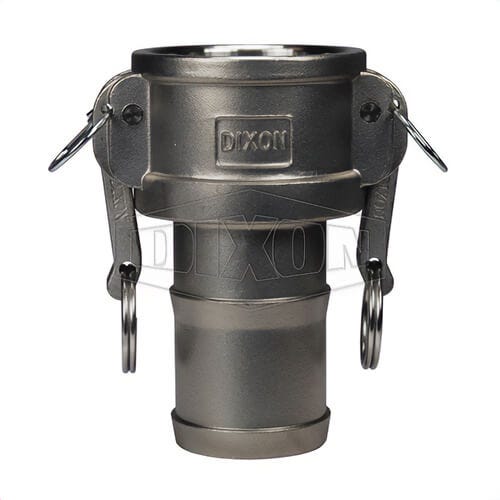 Dixon® G200-C-SS Type-C Cam and Groove Coupler, 2 in Nominal, Female Coupler x Hose Shank End Style, 316 Stainless Steel, Import