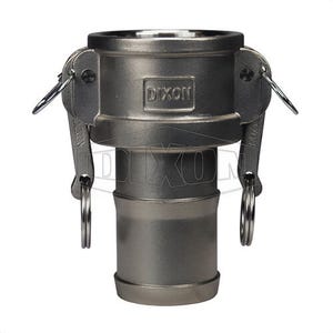Dixon® G150-C-SS Type-C Cam and Groove Coupler, 1-1/2 in Nominal, Female Coupler x Hose Shank End Style, 316 Stainless Steel, Import