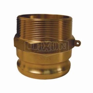 Dixon® G125-F-BR Global Type F Cam and Groove Adapter, 1-1/4 in, Male Adapter x MNPT, Brass, Domestic