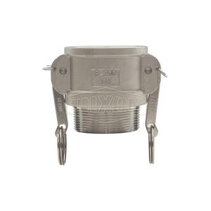 Dixon® G150-B-SS Type B Cam and Groove Coupler, 1-1/2 in Nominal, Female Coupler x MNPT End Style, 316 Stainless Steel, Import