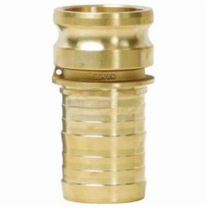 Dixon® G300-E-BRCR Global King® Crimp Type E Cam & Groove Adapter, 3 in Nominal, Male Adapter x Hose Shank End Style, C38000 Forged Brass