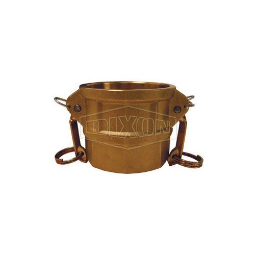 Dixon® G200-D-BR Type D Cam and Groove Coupler, 2 in Nominal, Female Coupler x FNPT End Style, Brass, Import