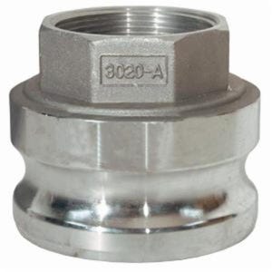 Dixon® G4030-A-AL Global Type A Jump Size Cam & Groove Adapter, 4 x 3 in Nominal, Male Adapter x FNPT End Style, Aluminum, Domestic