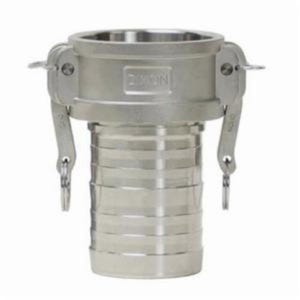 Dixon® G400-C-ALCR Global King® Crimp Type-C Cam & Groove Coupler with Buna-N Seal, 4 in Nominal, Female Coupler x Hose Shank End Style, Aluminum