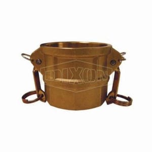 Dixon® G400-D-BR Global Type D Cam and Groove Coupler, 4 in Nominal, Female Coupler x FNPT End Style, Brass, Domestic
