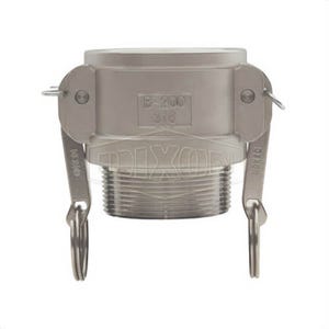 Dixon® G50-B-SS Type B Cam and Groove Coupler, 1/2 in Nominal, Female Coupler x MNPT End Style, 316 Stainless Steel