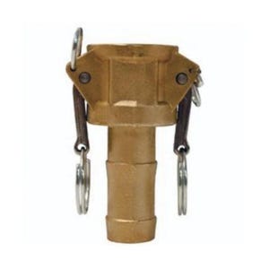Dixon® G50-C-BR Global Type-C Cam & Groove Coupler, 1/2 in Nominal, Female Coupler x Hose Shank End Style, C38000 Forged Brass