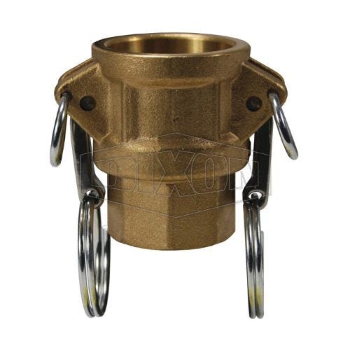 Dixon® G75-D-BR Type D Cam and Groove Coupler, 3/4 in Nominal, Female Coupler x FNPT End Style, Brass
