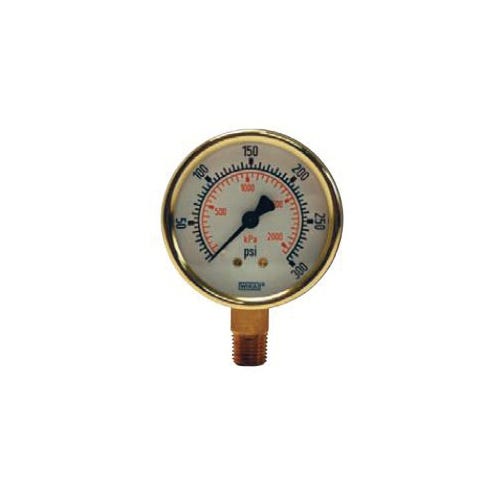 Dixon® GBR1500 Standard Dual Scale Dry Gauge, 0 to 1500 psi/kPa, 1/4 in Connection, 2-1/2 in dial, +/- 3-2-3 %