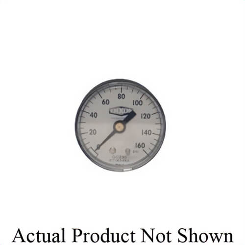 Dixon® GC620 Standard Dry Gauge, 0 to 160 psi, 1/8 in Connection, 1-1/2 in dial, +/- 3-2-3 %