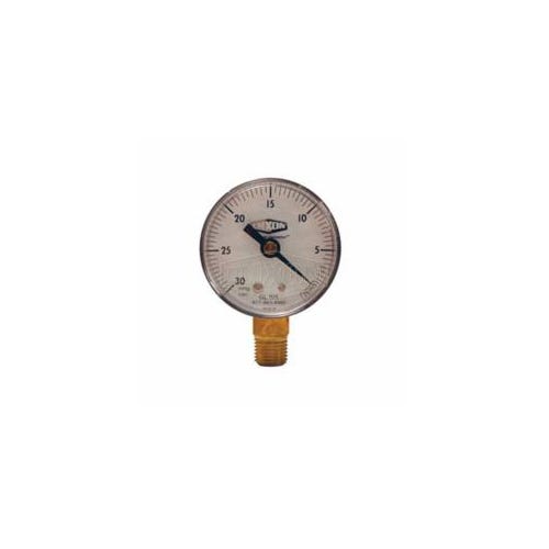 Dixon® GL105 Vacuum Gauge, 0 to 30 in Hg, 1/4 in NPT Lower Mount