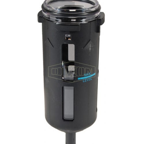 Wilkerson® by Dixon® GRP-96-642 Filter Bowl with Bowl Guard and Manual Drain, Use with F18, B18 Filter, Plastic