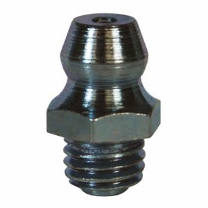 Dixon® GWHZ400 Straight Grease Whip Ball Check, 1/4-28 Tapered, 0.2 in L Thread, 0.312 in Hex, Use with Zerk Fittings, Steel