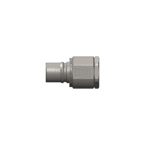 Dixon® H12BF12-SS DQC H Industrial Interchange High Volume Female Plug, 1-1/2-11 Nominal, Female BSPP, 316 Stainless Steel