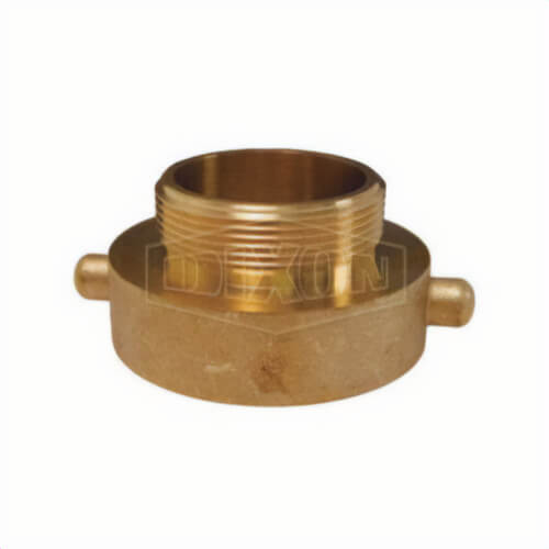 Dixon® HA30S25F Pin Lug Hydrant Adapter, 3 x 2-1/2 in, FNPSH x Male NH NST, Brass, Domestic