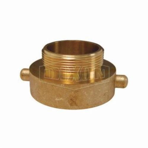 Dixon® HA4525F Pin Lug Hydrant Adapter, 4-1/2 x 2-1/2 in Nominal, Female NH NST x Male NH NST End Style, Brass, Domestic