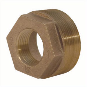 Dixon® HB2015B Hex Head Reducer Bushing, 2 x 1-1/2 in Nominal, MNPT x FNPT End Style, 125 lb, Brass