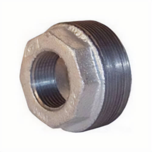 Dixon® HB3020G Reducer Hex Bushing, 3 x 2 in Nominal, MNPT x FNPT End Style, 150 lb, Iron, Galvanized