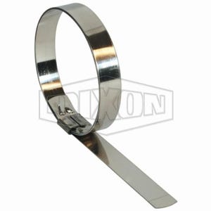 Dixon® HBC4S HB Series Center Punch Smooth ID Band Clamp, 1 in ID x 0.025 in Thick, 201 Stainless Steel, Domestic