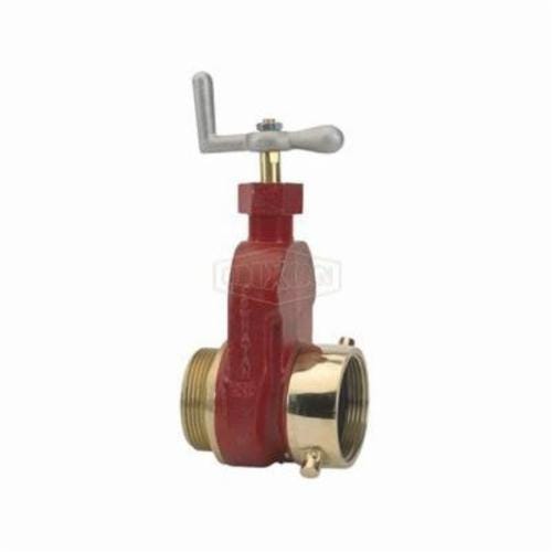 Dixon® HGV250 Single Hydrant Gate Valve with Speed Handle, 2-1/2 in Nominal, Female NH NST x Male NH NST End Style, 175 psi Pressure, Brass Body