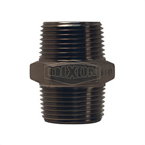 Dixon® HN200SS Hex Straight Nipple, 2 in, MNPT, 316 Stainless Steel