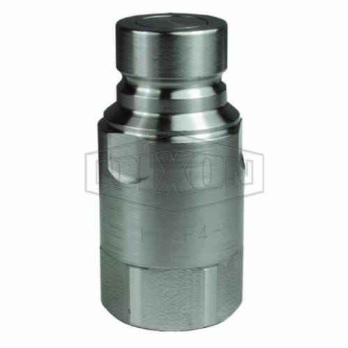 Dixon® HT3F4-SS HT Series Flush Face Female Plug, 1/2-14 Nominal, FNPT, 316 Stainless Steel, Domestic