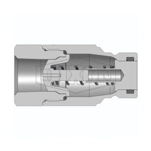 Dixon® HT3F4 HT Series Flush Face Female Plug, 1/2-14 Nominal, FNPT, Steel, Domestic