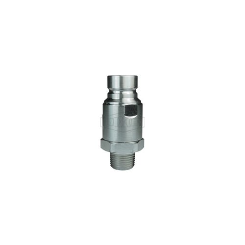 Dixon® HT3M3 DQC HT Flushface Male Plug, 3/8-18 Nominal, Male NPTF, Steel
