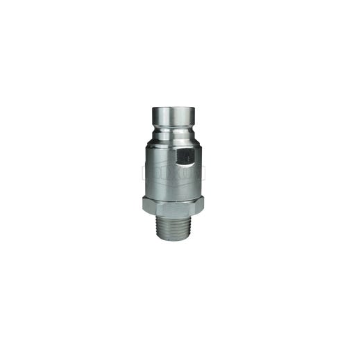 Dixon® HT4M4 DQC HT Flushface Male Plug, 1/2-14 Nominal, Male NPTF, Steel