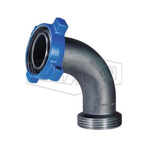Dixon® HUMF20640090 FIG 206 1 pc Elbow Adapter, 4 in Nominal, Male Hammer Union x Female Hammer Union, 150 lb, Ductile Iron