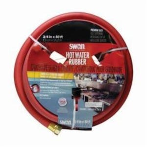 Dixon® HWH50-75 Reinforced Hot Water Hose, 3/4 in, 50 ft L, 130 psi, Rubber, Domestic