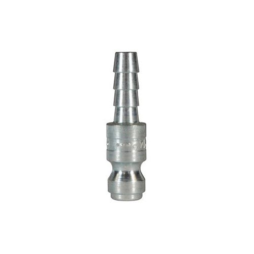 Dixon® J3S2 J Series Tru-Flate Quick Connect Plug, 1/4 in Nominal, Quick-Disconnect Plug x Hose Barb, Steel, Domestic